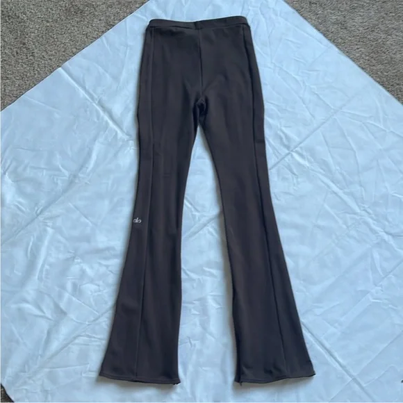 ALO Yoga Brown flare zip Leggings - Picture 10 of 11